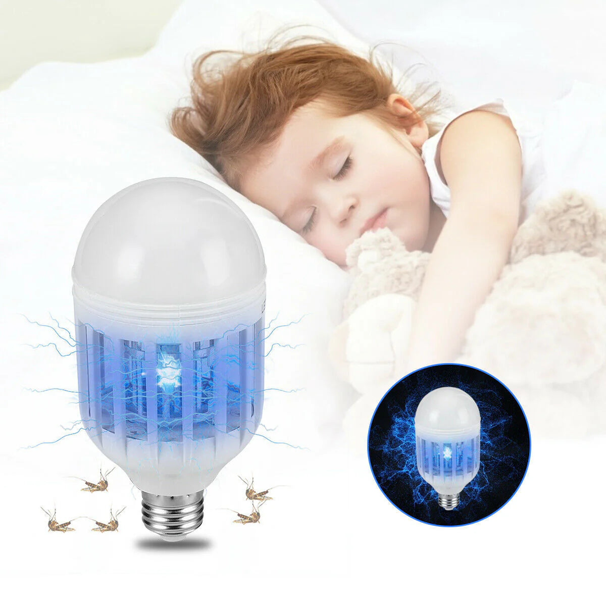 Fly Trap Killer Bug Zapper Light Mosquito Lamp