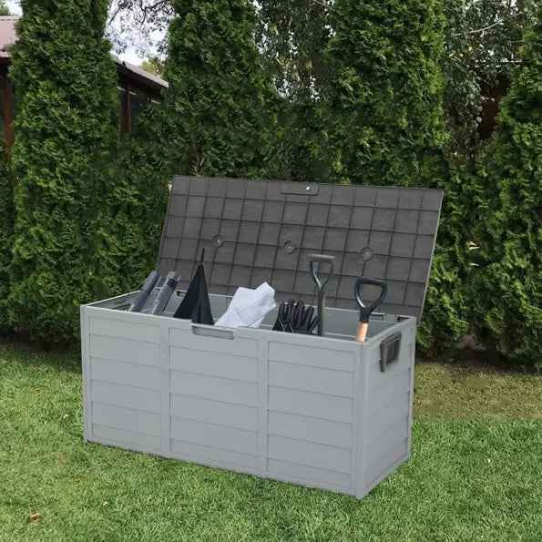 75-Gallon Outdoor Storage Deck Box with Wheels & Lockable Lid