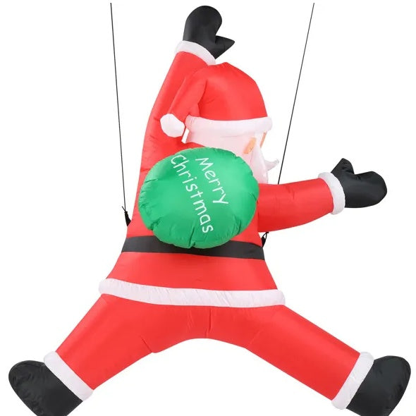 4.9 FT Christmas Inflatable Santa Decoration with LED Lights for Outdoor Yard Decor