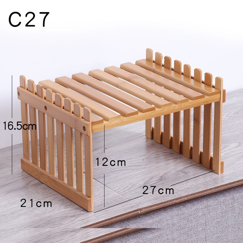 Bamboo Plant Stand – Single & Double Layer, 4 Sizes