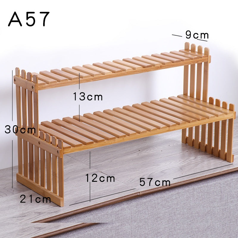 Bamboo Plant Stand – Single & Double Layer, 4 Sizes