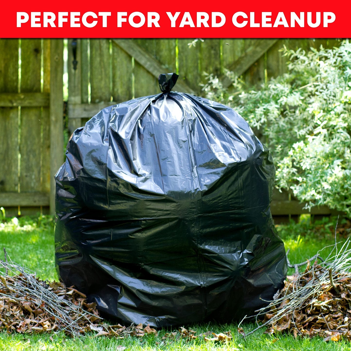 Veska 55 Gallon Trash Bags, (Value Pack 50 Bags W/Ties) Large Trash Bags 55 G...