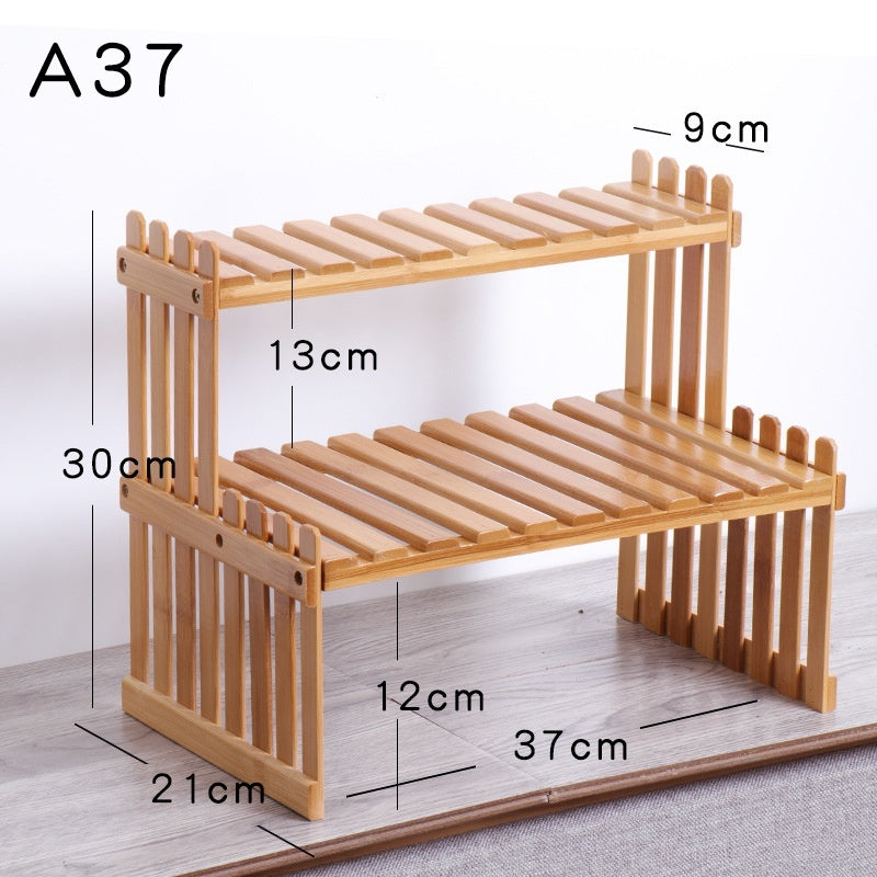 Bamboo Plant Stand – Single & Double Layer, 4 Sizes