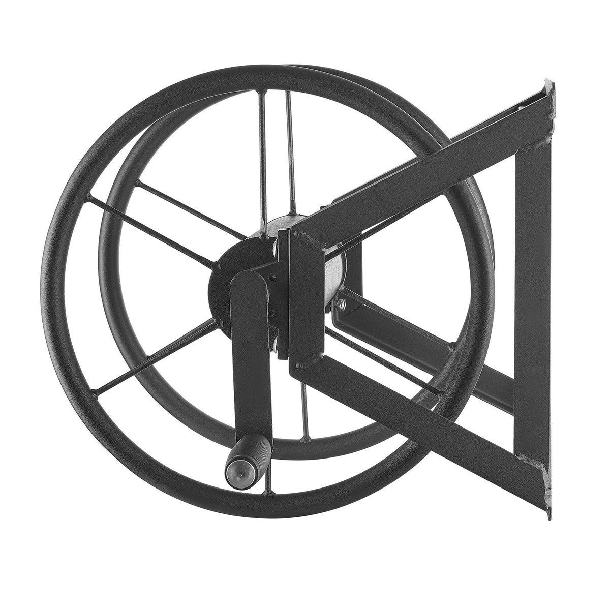 Wall Mount Hose Reel 200ft Heavy-Duty Steel with Brass Fittings