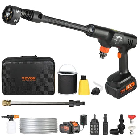 VEVOR Cordless Pressure Washer 400 PSI – Portable Battery Power Washer Kit