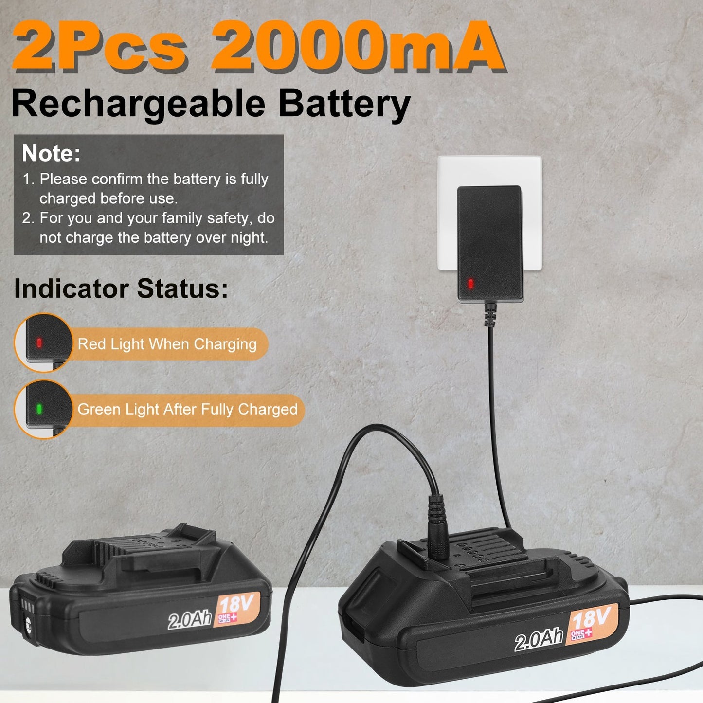 Cordless Leaf Blower 124MPH with 2x 18V Batteries – Makita Compatible