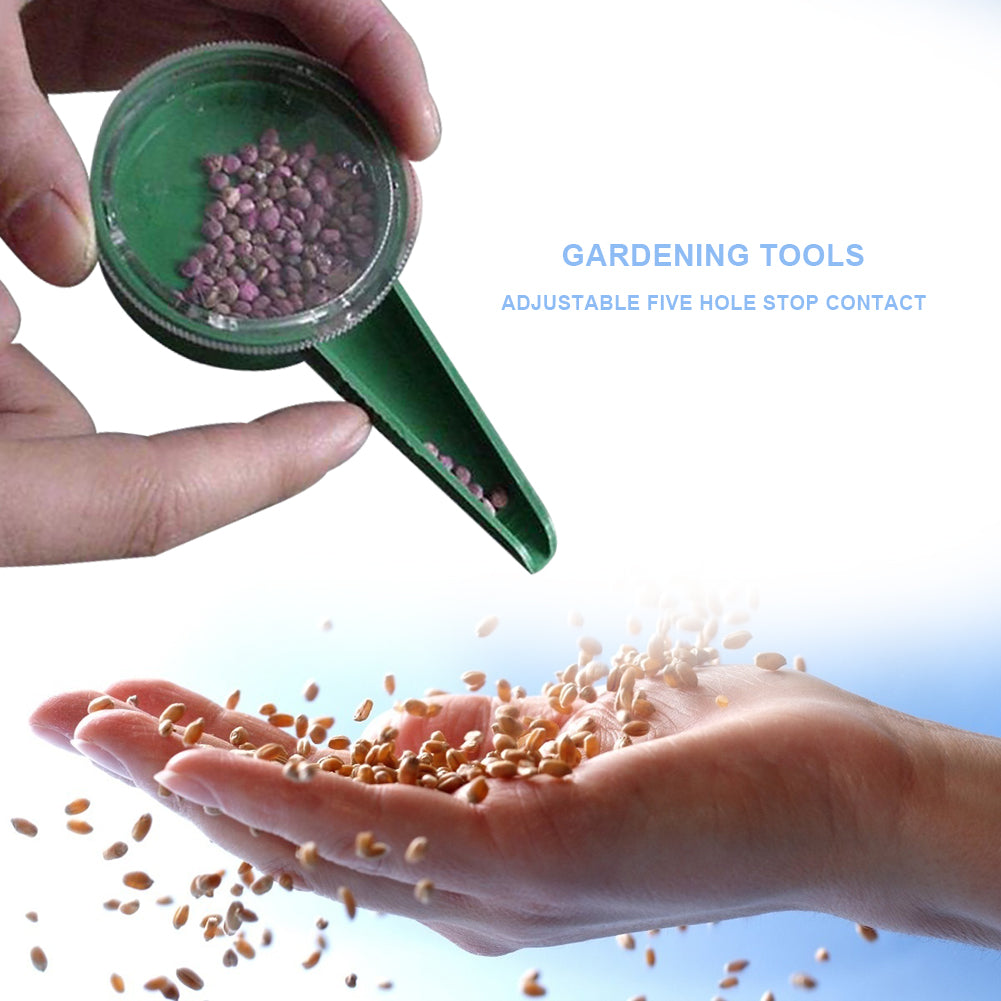 Adjustable Seed Sower with 5-Speed Dial for All Seed Sizes
