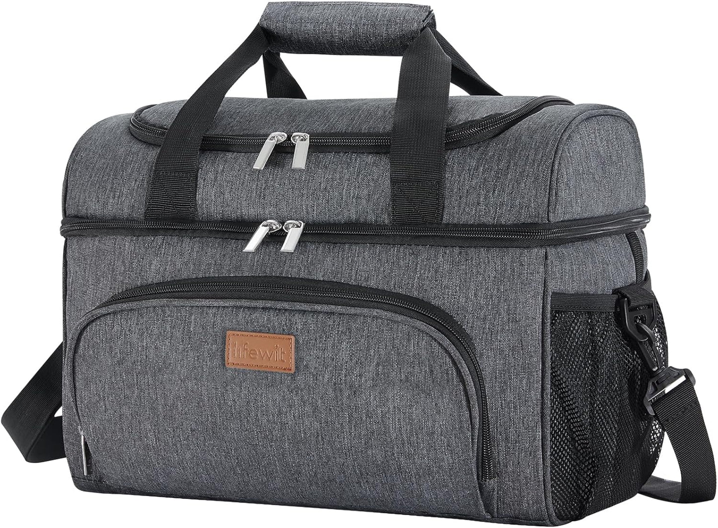 Large Cooler Bag Insulated Lunch Bag Lightweight Portable Cool Bag Double Layer for Picnic, Beach, Work, Trip