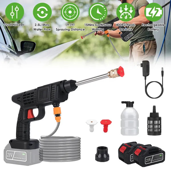 VEVOR Cordless Pressure Washer 400 PSI – Portable Battery Power Washer Kit