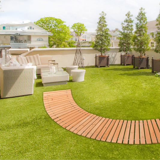 Roll-Out Cedar Garden Pathway | Weather-Resistant, Non-Slip Walkway