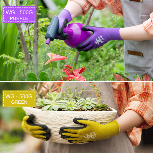 Nitrile Grip Gardening Gloves — Breathable, Puncture & Abrasion Resistant
