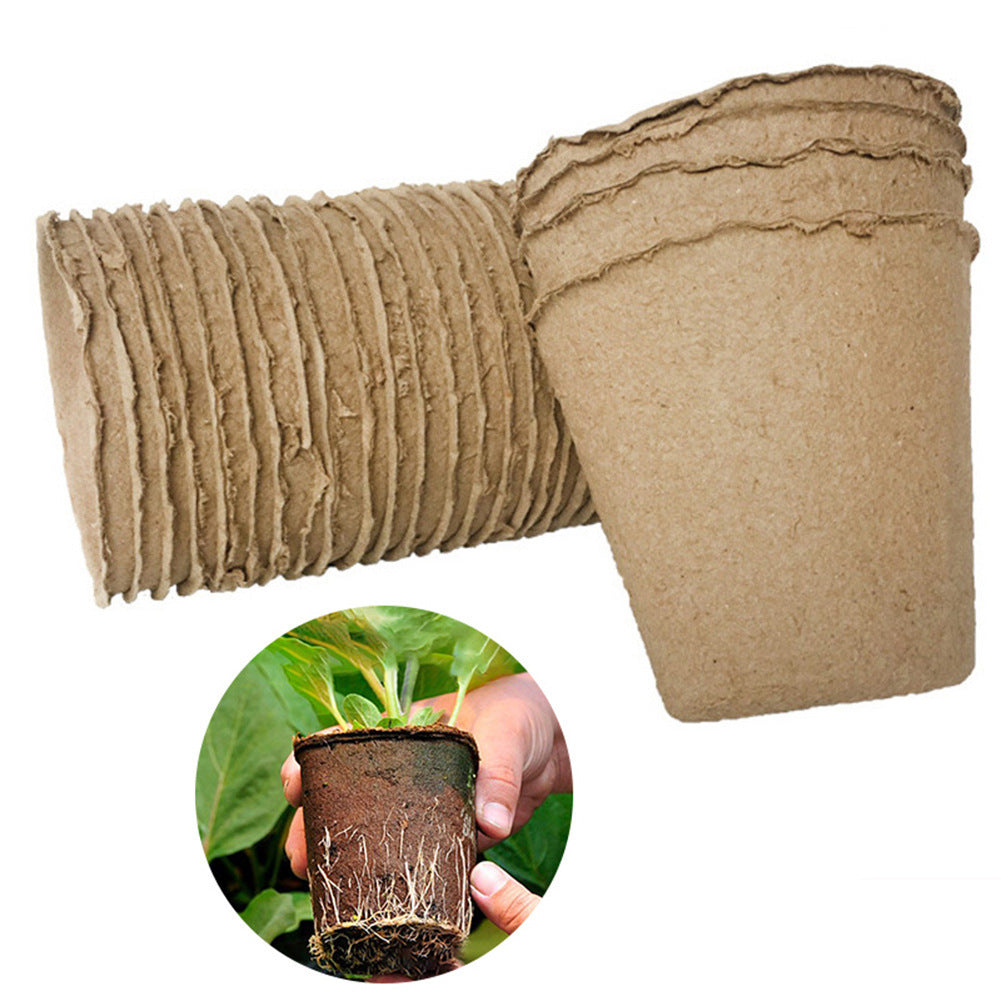 Biodegradable Peat Seedling Starter Pots – 6cm Round, Bulk Pack