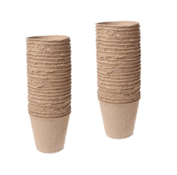 Biodegradable Peat Seedling Starter Pots – 6cm Round, Bulk Pack