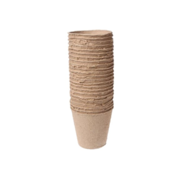 Biodegradable Peat Seedling Starter Pots – 6cm Round, Bulk Pack