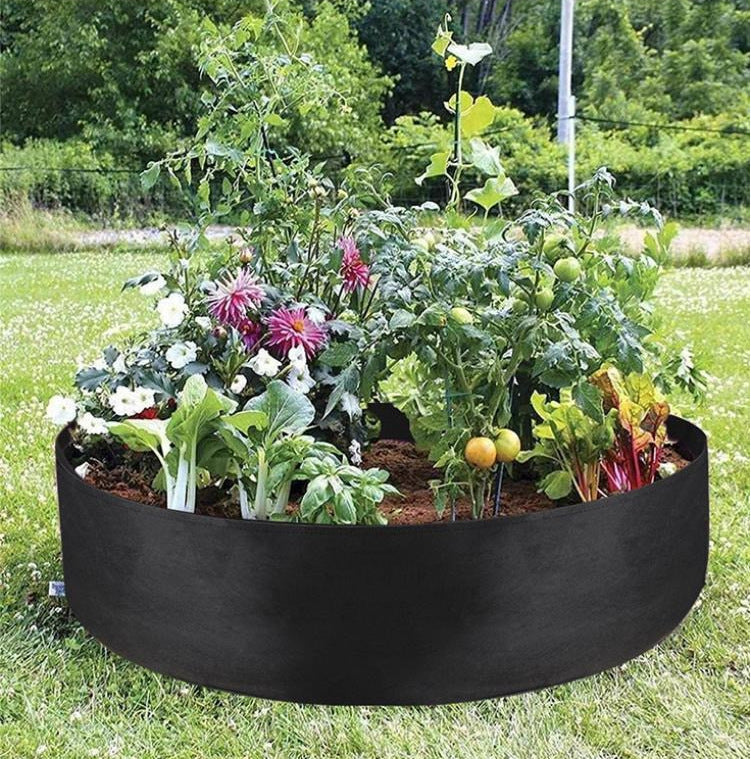 Fabric Raised Garden Bed Planter Bag with Drainage - Round Grow Container