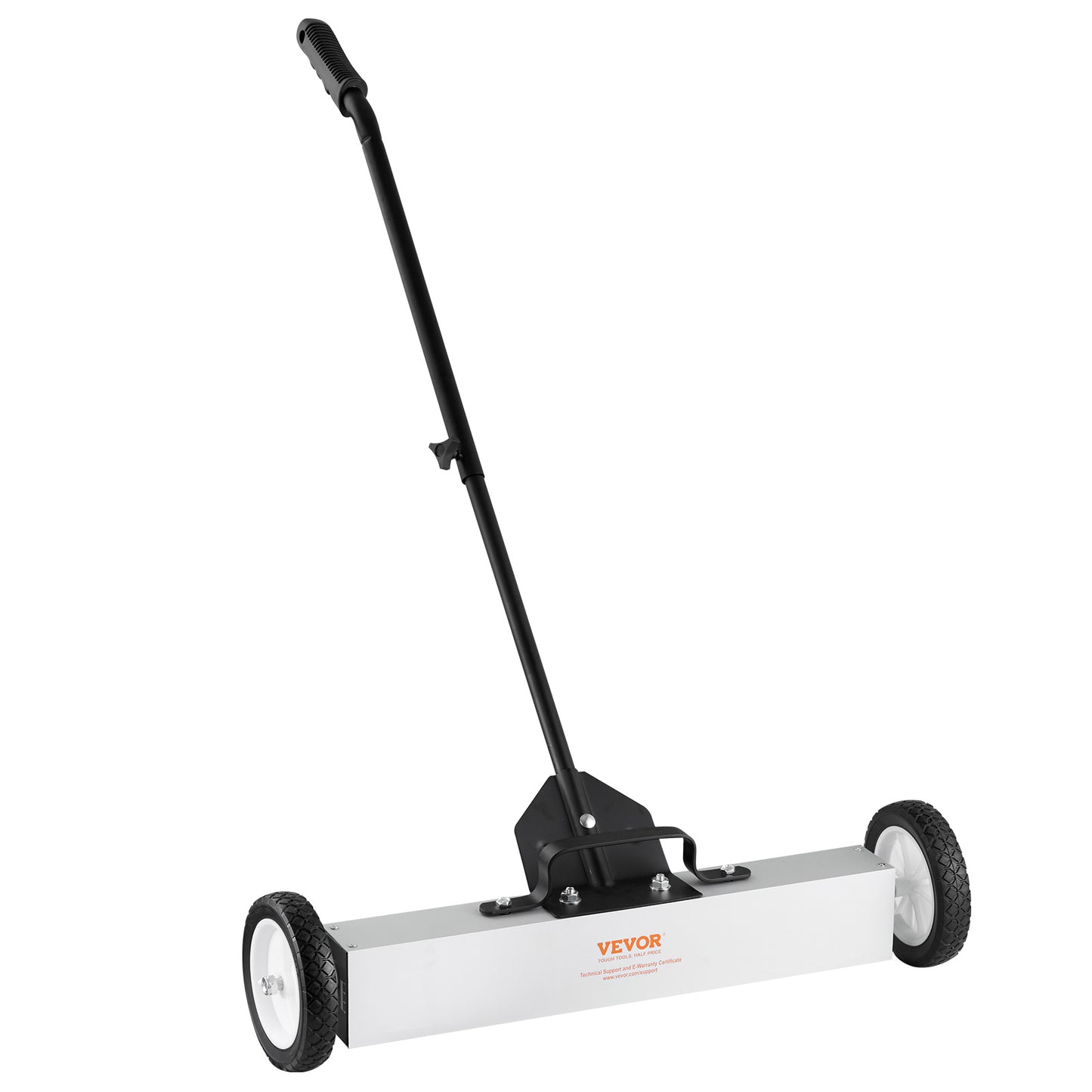 VEVOR 50lb Magnetic Sweeper - 24" Rolling Push-Type with Telescoping Handle