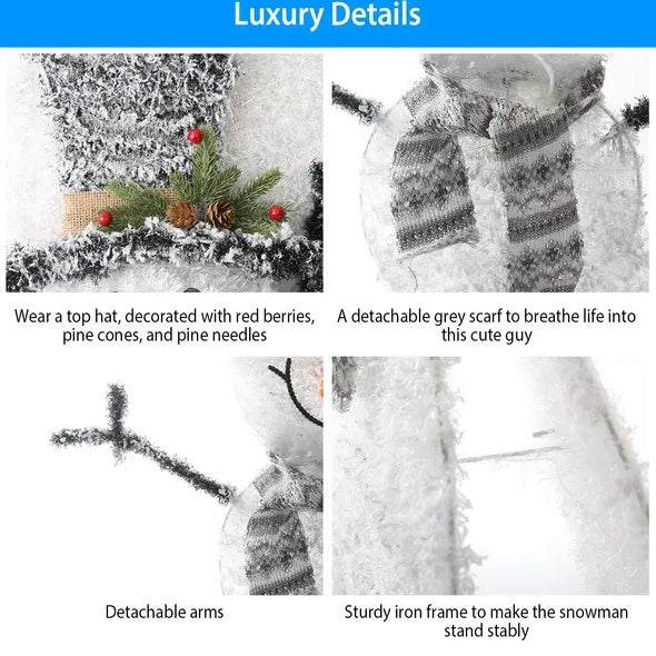 LED Lighted Christmas Snowman Decoration 32" Outdoor Indoor with Warm Lights