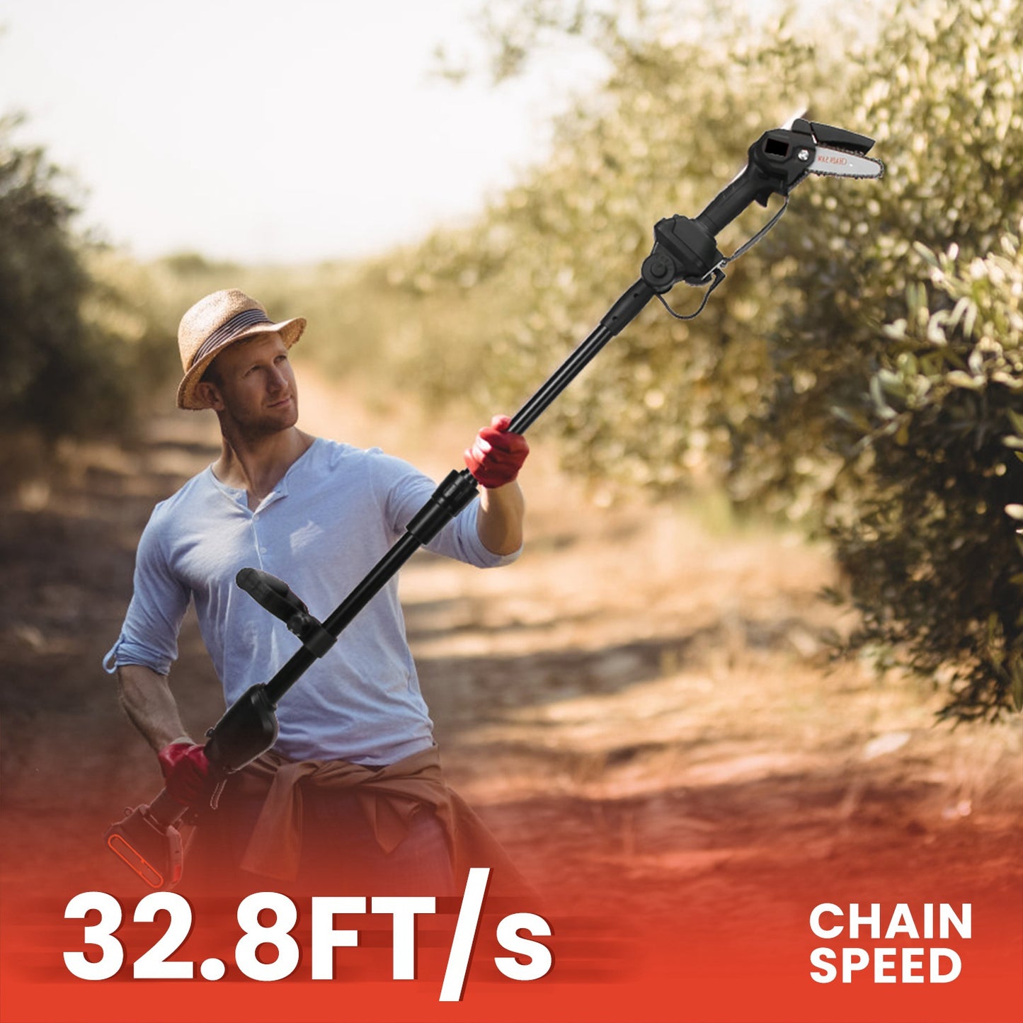 3-in-1 Cordless Pole Saw Chainsaw and Grass Trimmer Kit
