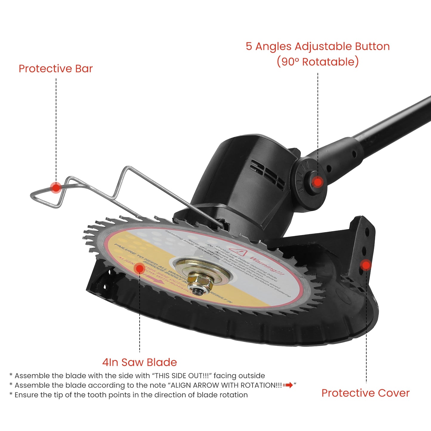 3-in-1 Cordless Pole Saw Chainsaw and Grass Trimmer Kit
