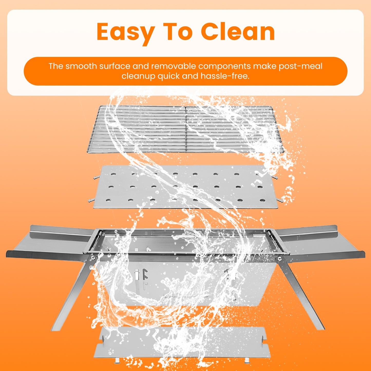 3-in-1 Foldable Charcoal Grill & Fire Pit - Portable BBQ for Camping