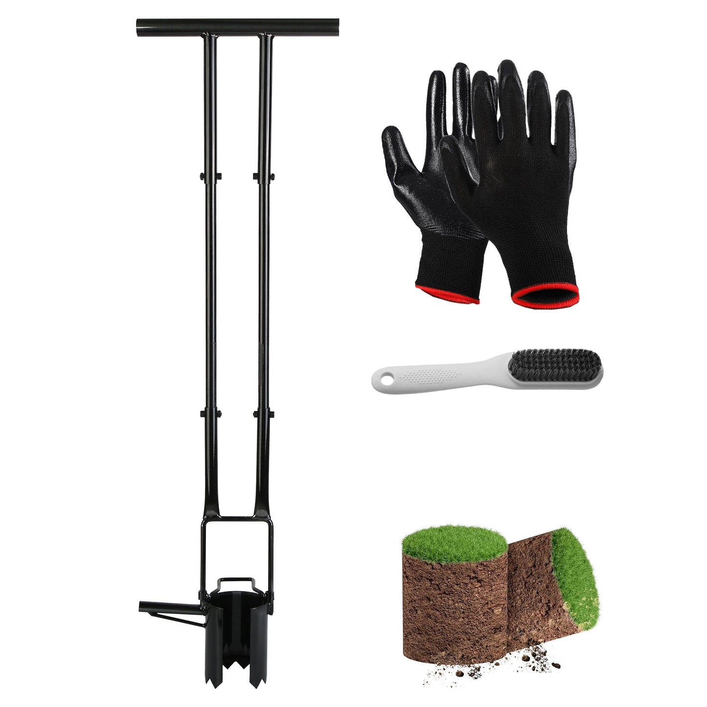 Stand-Up Bulb Planter & Garden Tool — 37.4" Long Handle, Foot-Pedal Design, Handles 5 Garden Jobs