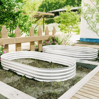 8x4x1ft Galvanized Metal Raised Garden Bed - Heavy-Duty Planter for Vegetables & Flowers