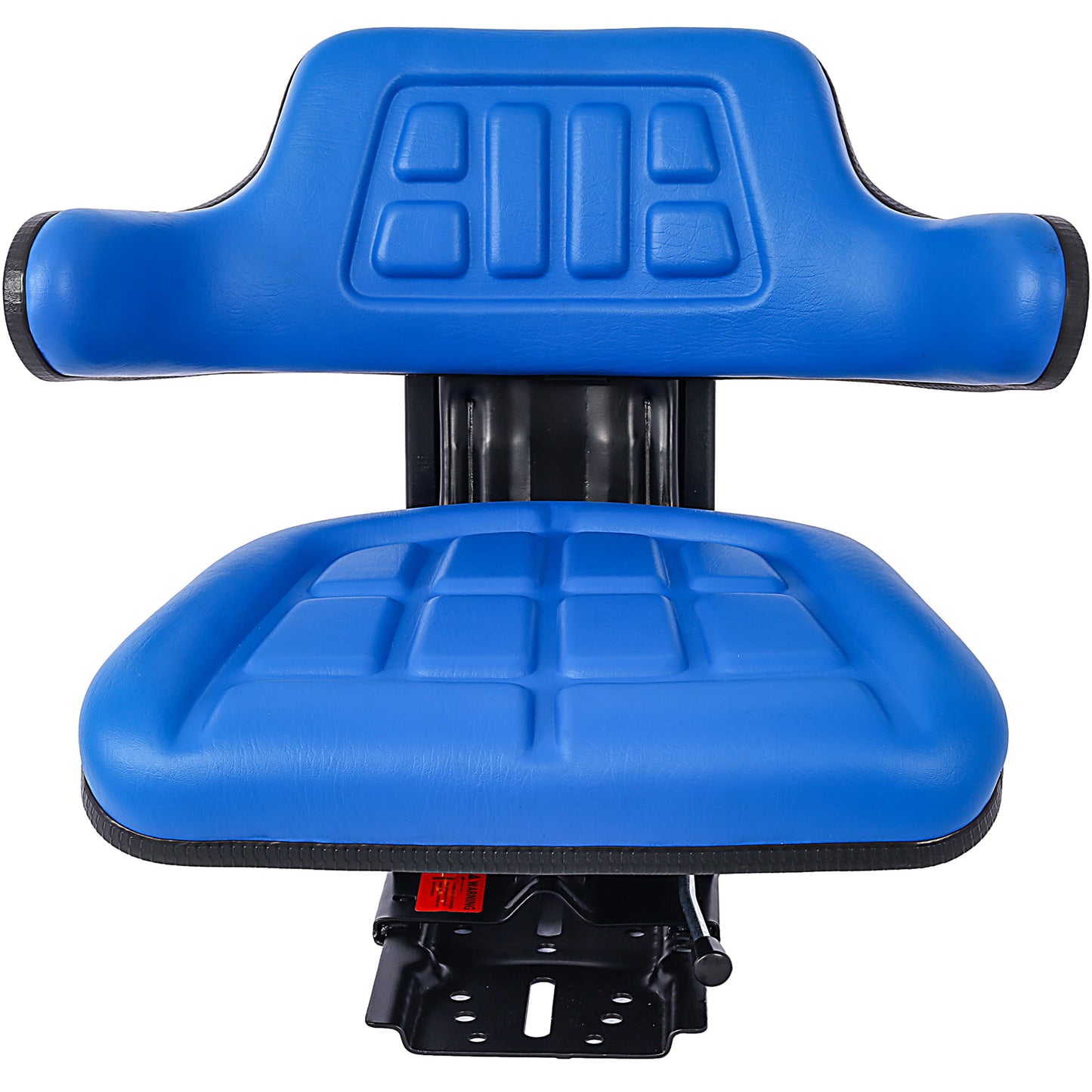 Heavy-Duty Adjustable Tractor Seat with Suspension - Blue Steel Frame