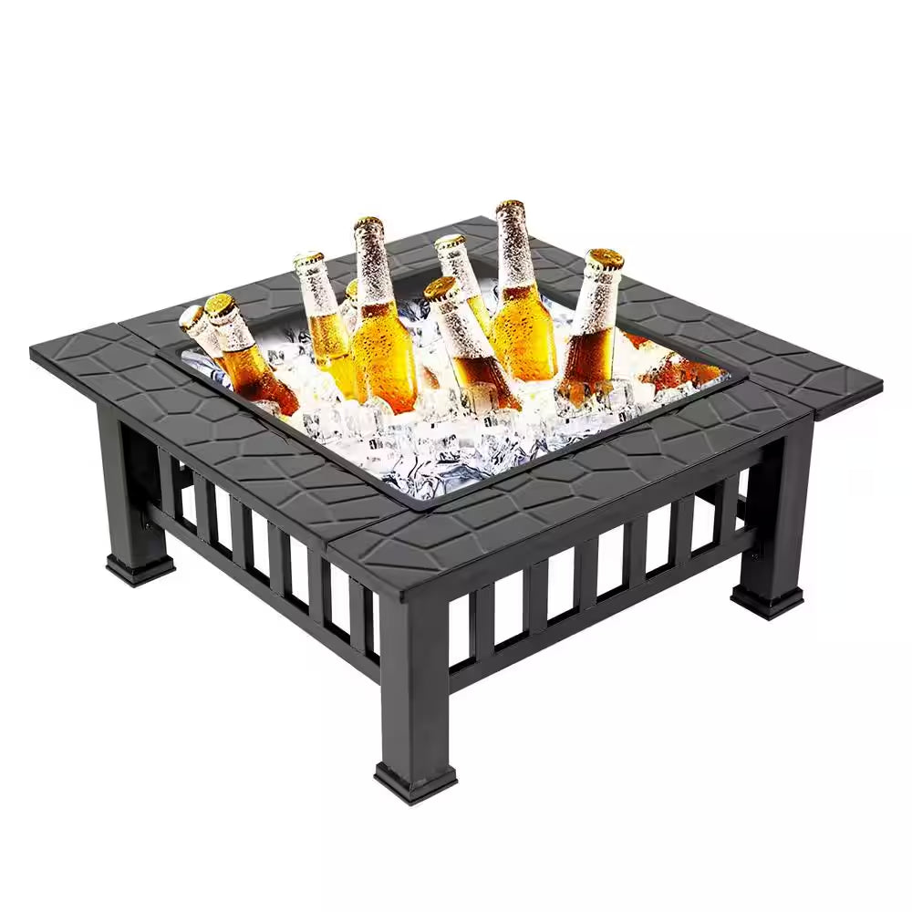 Durango 32 In. X 16.9 In. Square Steel Charcoal Fire Pit