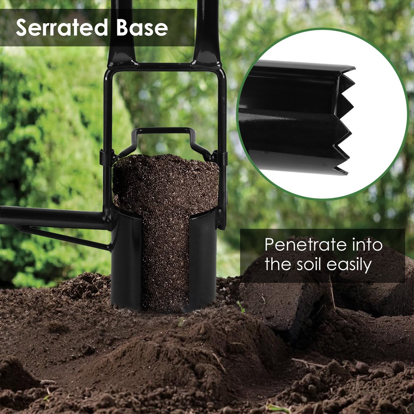 Stand-Up Bulb Planter & Garden Tool — 37.4" Long Handle, Foot-Pedal Design, Handles 5 Garden Jobs