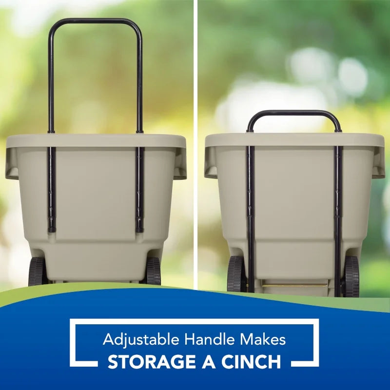 (3 Pack)  15-Gal Lawn & Garden Cart, Durable Resin Material, Assembled L: 20.75", W: 22.5", H: 35.75"