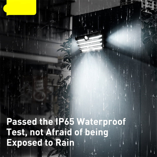 Solar Motion Sensor Light 2600LM - 180° Three-Panel Security Flood Light