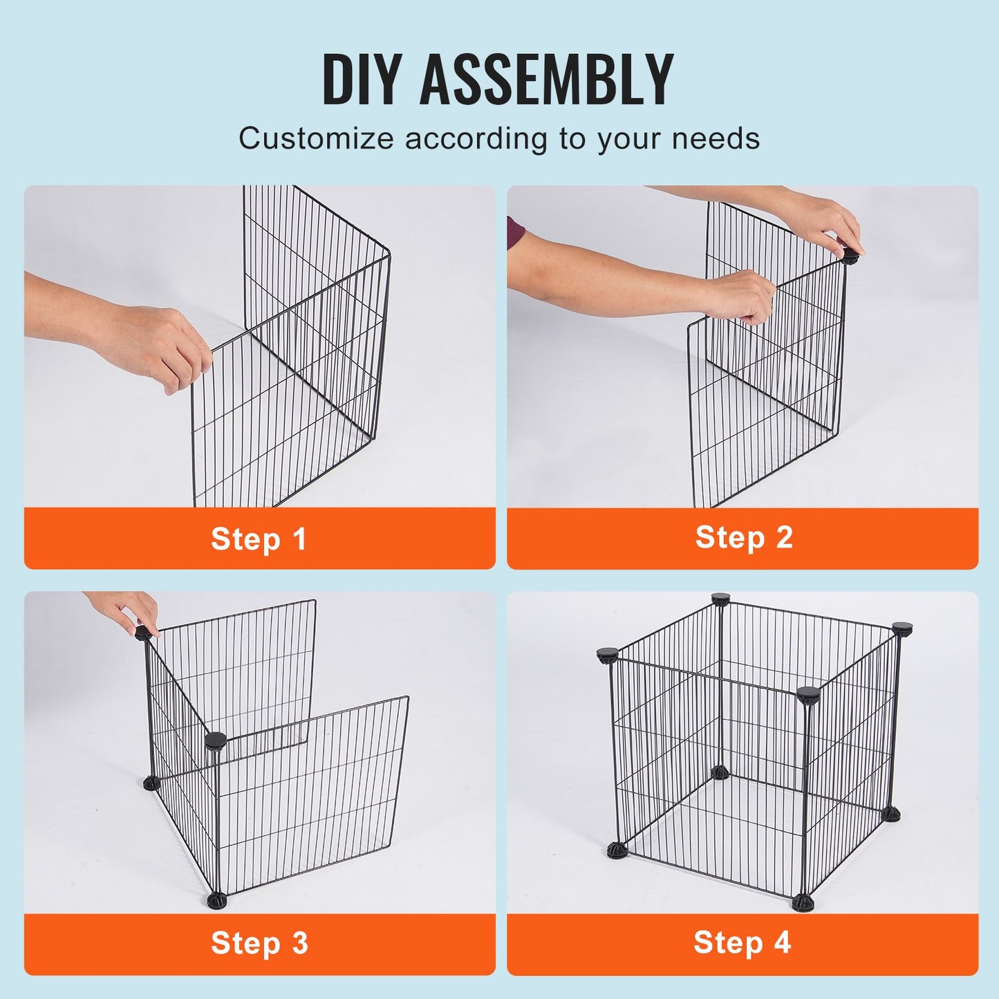 Stackable Metal Plant Cages 15.35" – 5 Pack Adjustable Garden Protectors