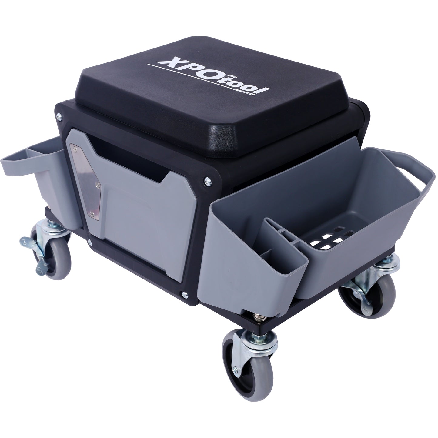 Heavy Duty Mechanic Stool with Wheels - 330 Lbs Rolling Garage Seat