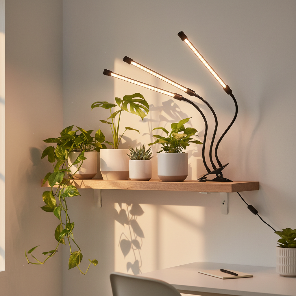 LED Grow Light for Indoor Plants – Full Spectrum USB Desk Lamp for Seedlings