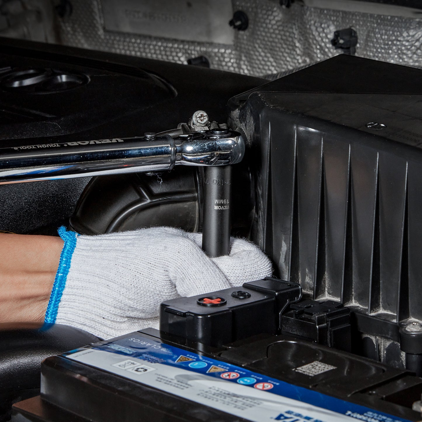 VEVOR 34-Piece 1/2" Drive Deep Impact Socket Set – Metric 8-36mm Cr-Mo Steel