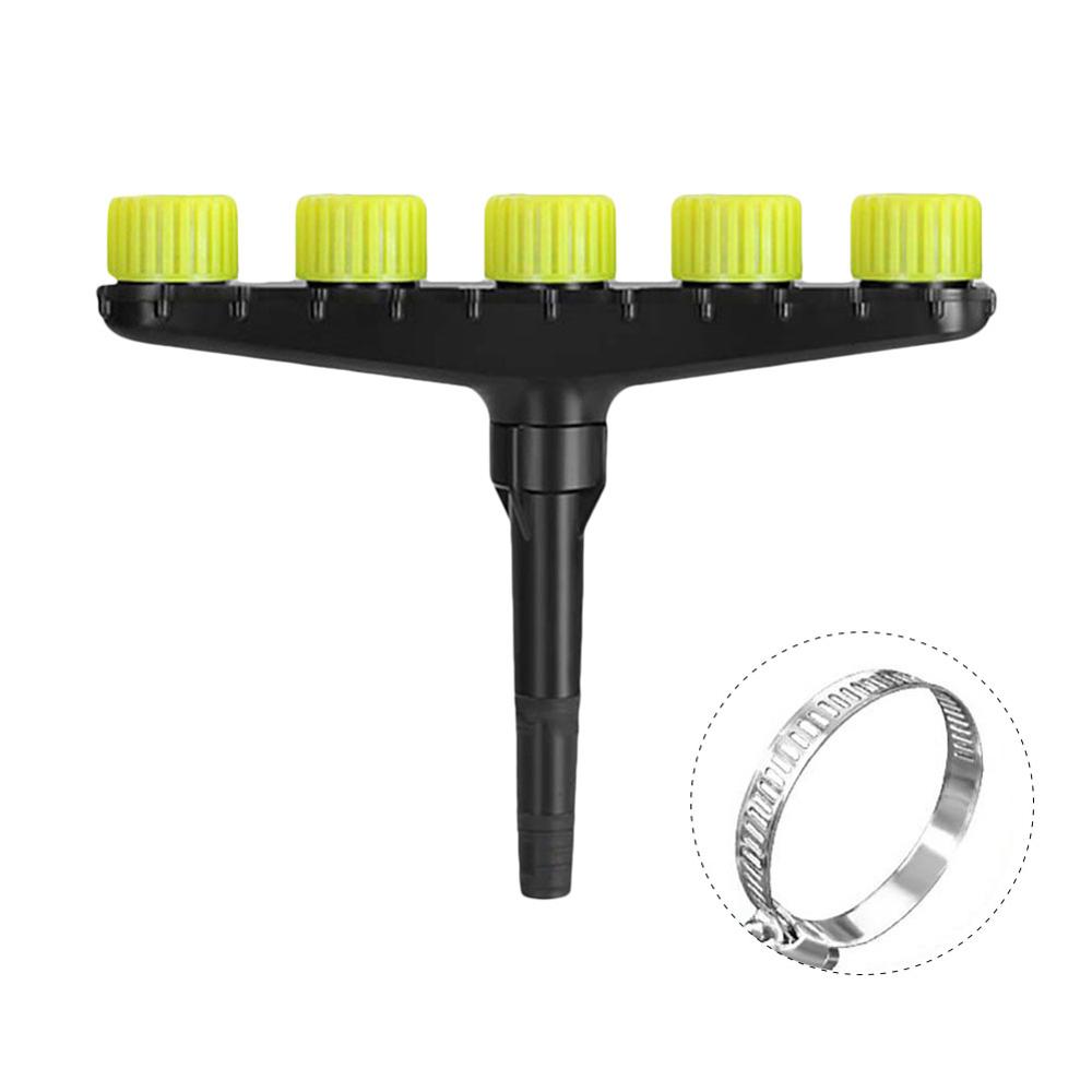 3 or 5-Outlet Adjustable Garden Sprinkler – High-Pressure Mist, Universal Hose Fit