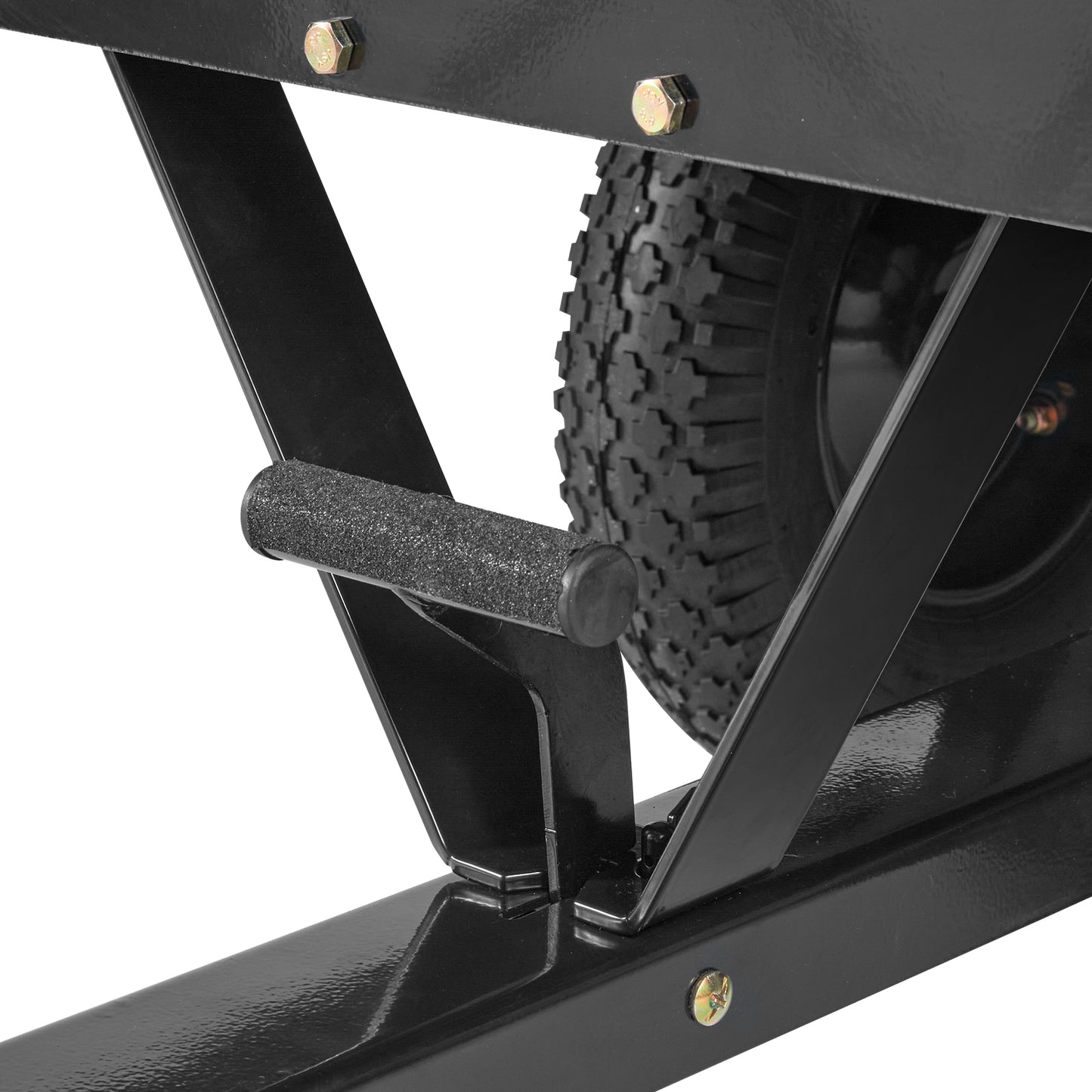 VEVOR 750 LB Lawn Tractor Dump Cart - 15 Cu Ft Heavy Duty Steel Trailer