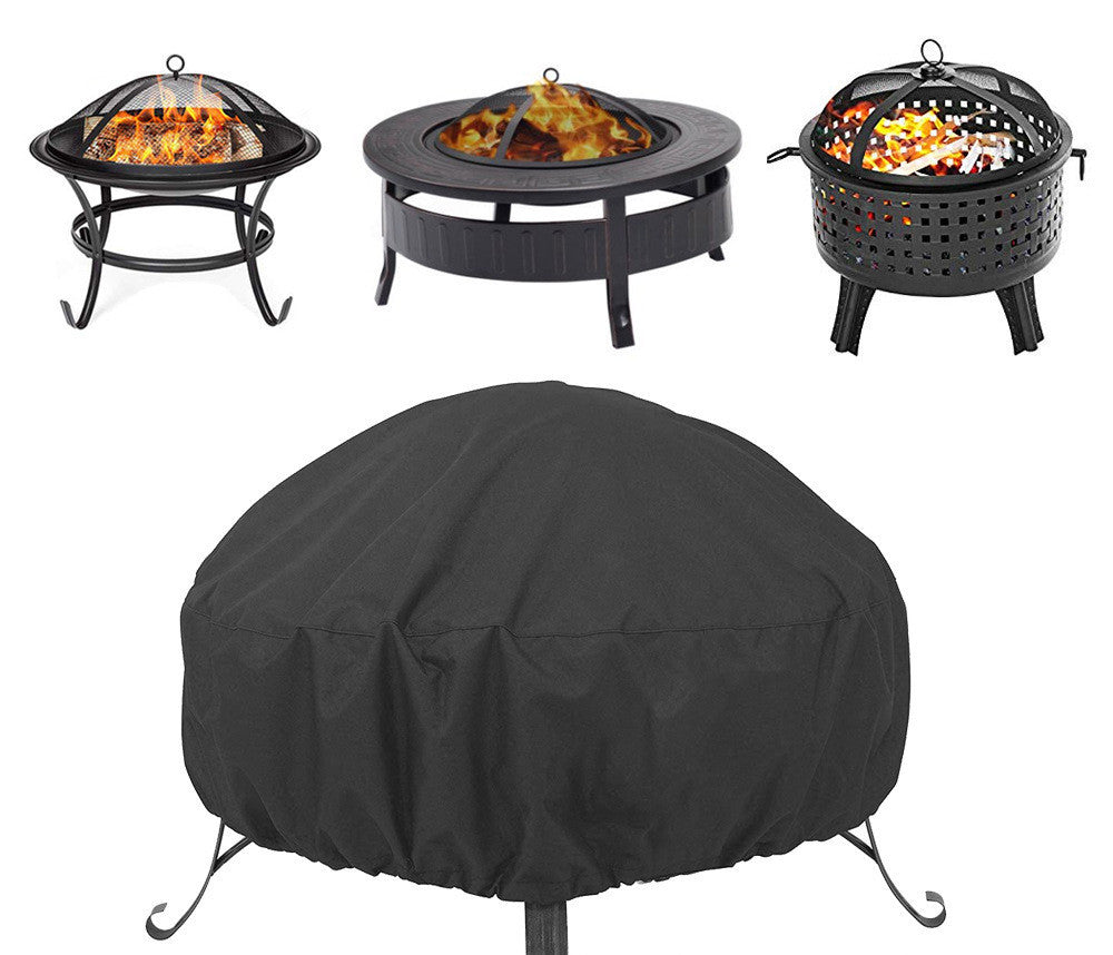 Waterproof Fire Pit Cover - Heavy-Duty Outdoor Fireplace Protection (34"-48")