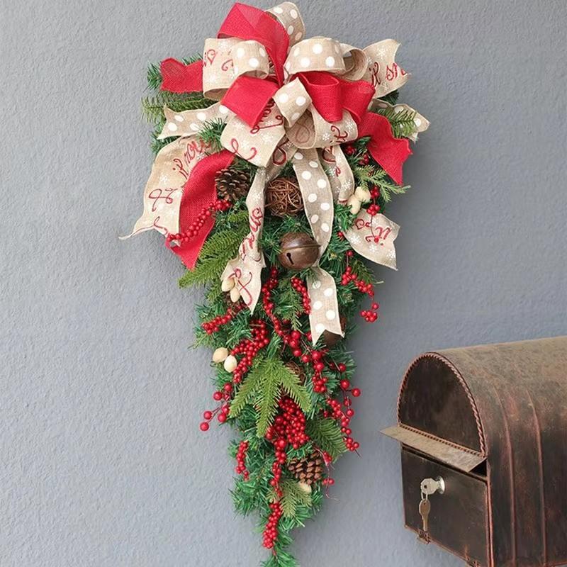 Christmas Door Hanging Ornament - Festive Holiday Wreath Decoration