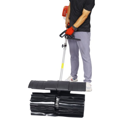 52CC Gas-Powered Snow Sweeper - 27" Professional Paddle Broom for Driveways
