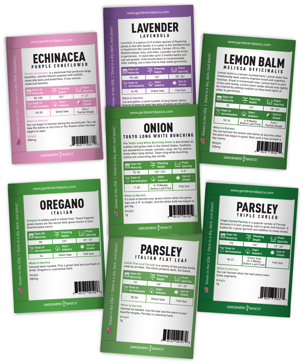 35-Variety Heirloom Herb Seed Pack – Non-GMO, Open-Pollinated