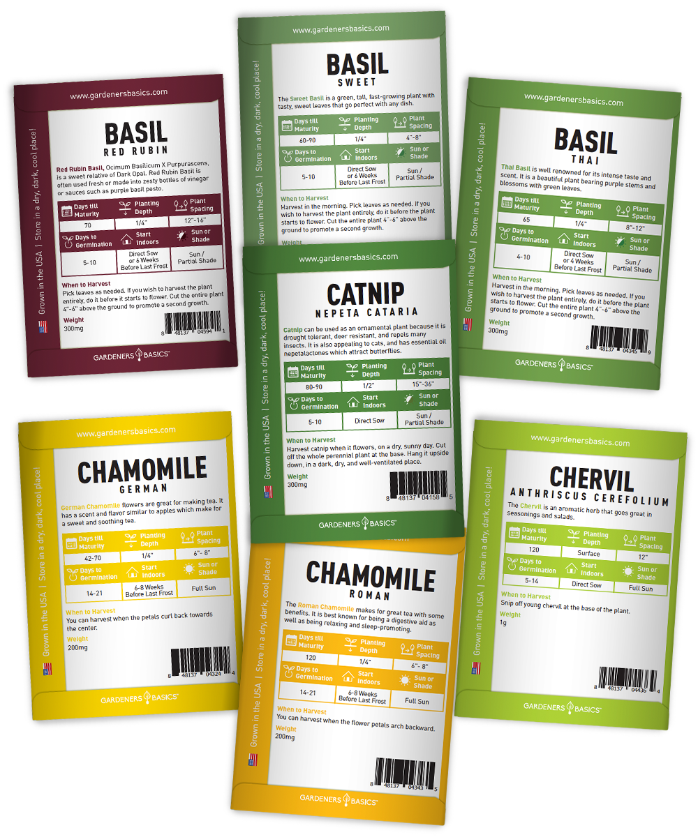 35-Variety Heirloom Herb Seed Pack – Non-GMO, Open-Pollinated