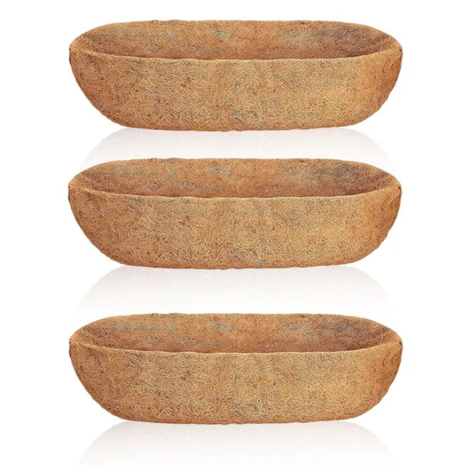 Coconut Coir Trough Liner 3-Pack for Window Boxes, 36 in