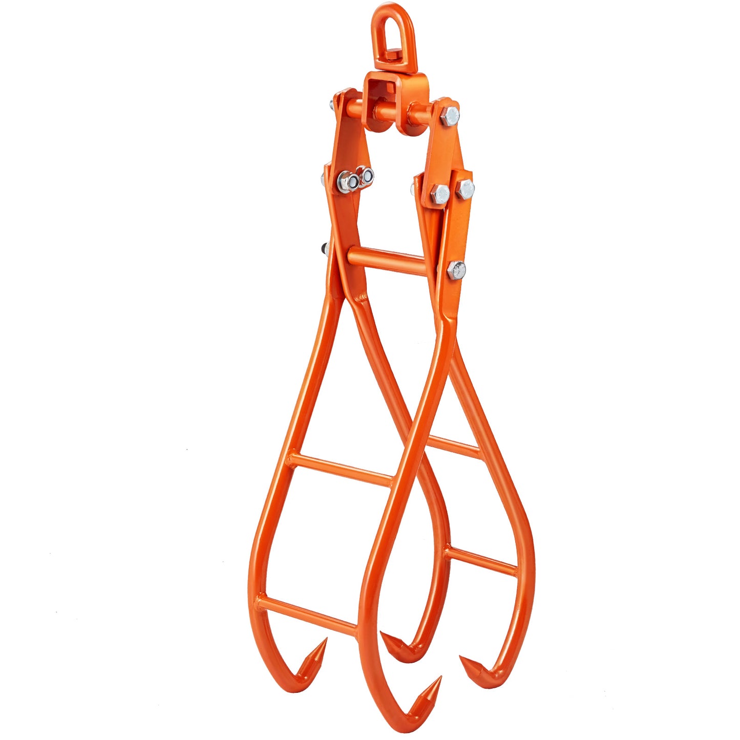 28" Log Grapple Hook with 4 Claws - 2205 lb Capacity Timber Lifting Tongs