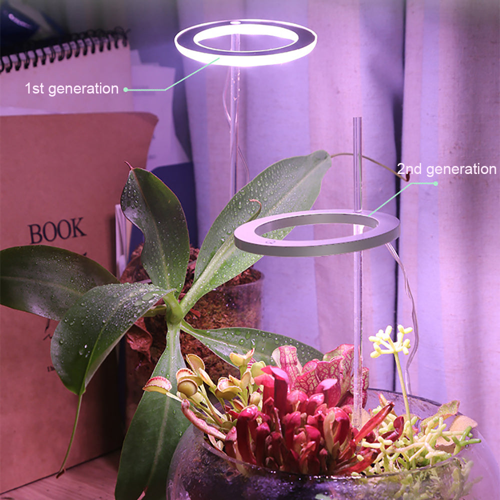 USB LED Grow Light Ring - Full Spectrum Plant Light for Indoor Seedlings