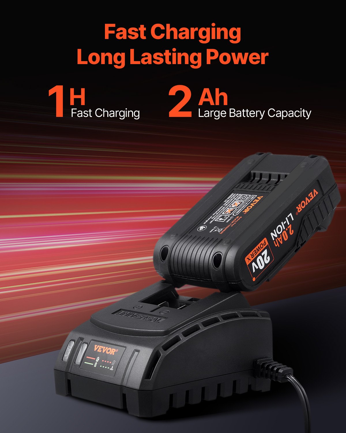 VEVOR 20V Brushless Cordless 2-Tool Drill & Impact Driver Combo Kit with Batteries