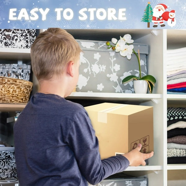 Inflatable Santa Snowman Merry Christmas Sign - 8ft LED Yard Decoration