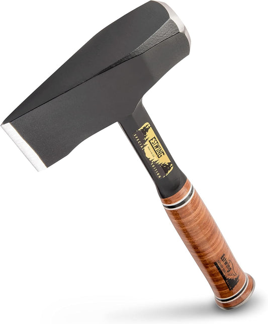 Special Edition Fireside Friend - Leather 14" Wood Splitting Maul with Forged Steel Construction & Genuine Leather Grip