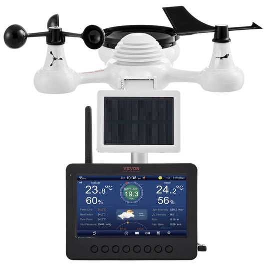 7-in-1 Wi-Fi Weather Station with Solar Sensor & 328 ft Range