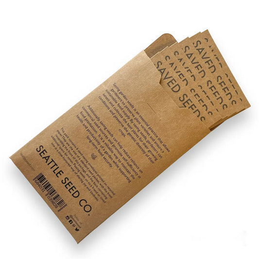 Kraft Paper Seed Saving Envelopes Set of 6 – Resealable with Record-Keeping Fields